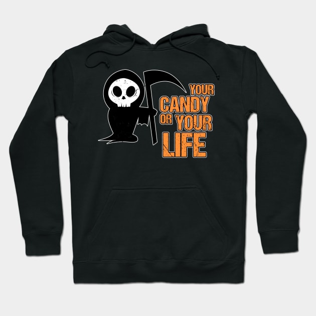 Candy or Death Halloween Hoodie by Imutobi